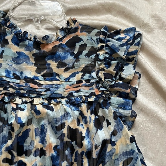 TCEC Blue and Tan Camouflage Blouse - Picture 3 of 6